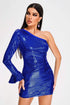 Unico One Shoulder Sequin Mini Dress