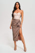 Farene Strapless Sequin Midi Dress