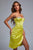 Rulia Lemon Satin Corset Dress with Crystals - Bellabarnett