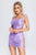 Poppy Lace Up Mini Dress - Purple