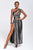 Alicia One Shoulder Metallic Maxi Dress