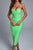 Salimi Midi Bandage Dress - Green - Bellabarnett