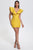 Mary Jacquard Backless Mini Dress - Yellow