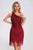 Yelitza One Shoulder Tassel Sequin Dress - Red