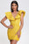 Mary Jacquard Backless Mini Dress - Yellow