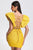 Mary Jacquard Backless Mini Dress - Yellow