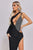 Lashaye One Sleeve Diamante Bandage Dress