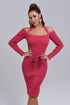 Tayshia Halter Midi Knit Dress