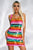 Flor Rainbow Mini Dress