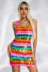 Flor Rainbow Mini Dress