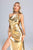 Mishra One Shoulder Metallic Dress