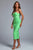 Salimi Midi Bandage Dress - Green - Bellabarnett