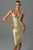 Sukia Mini Bandage Dress - Gold - Bellabarnett