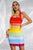 Paco Rainbow Mini Bandage Dress
