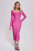 Michelle Crystallished Midi Bandage Dress