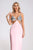 Phillisa Chain Halterneck Maxi Dress - Pink