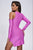 Claudia Diamonate Mini Bandage Dress - Purple - Bellabarnett