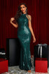 Bali Sequin Maxi Dress - Green