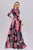 Samai Deep V-neck Printed Maxi Dress