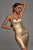 Maryam Metallic Gold Cocktail Dress - Bellabarnett
